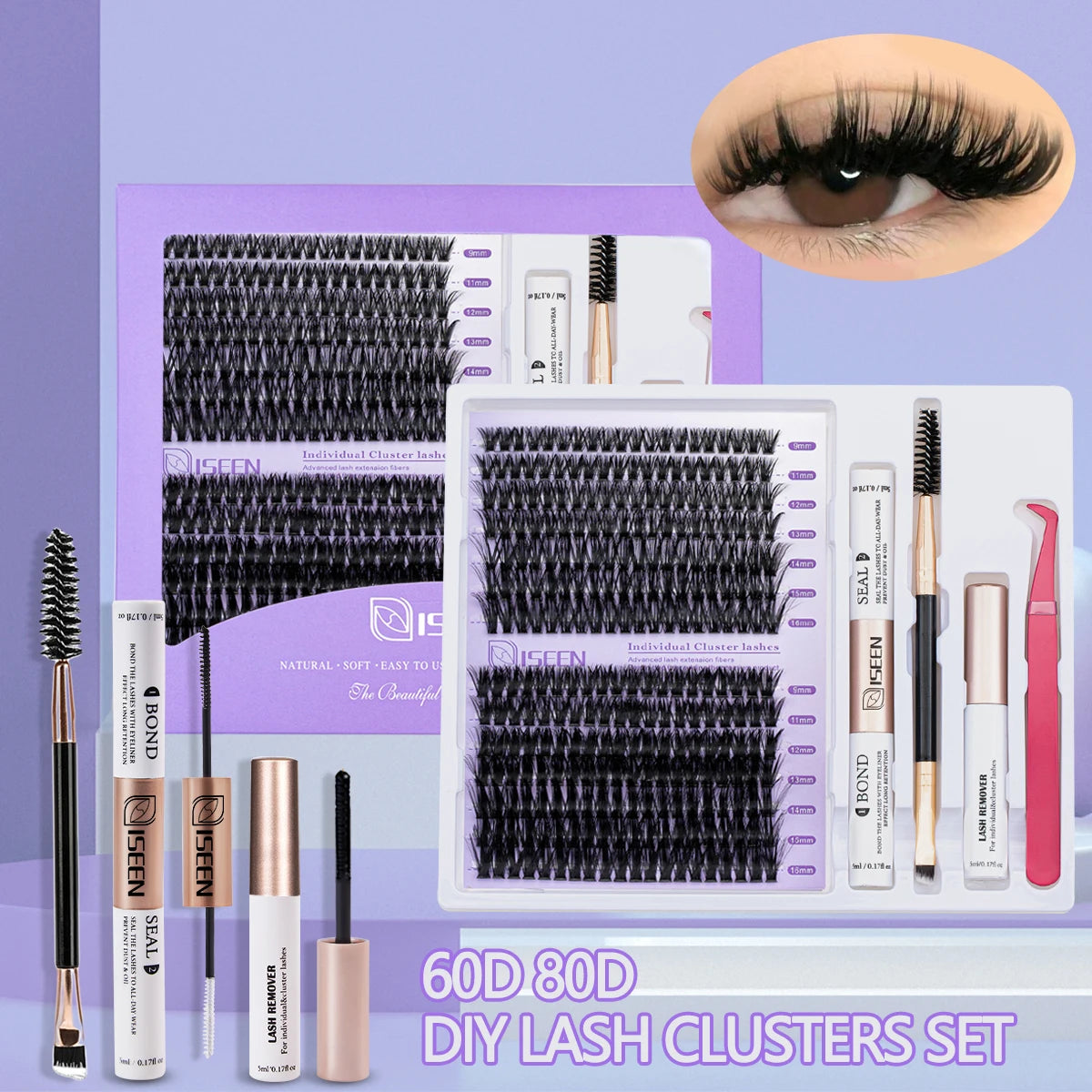 ISEEN DIY Eyelash Cluster